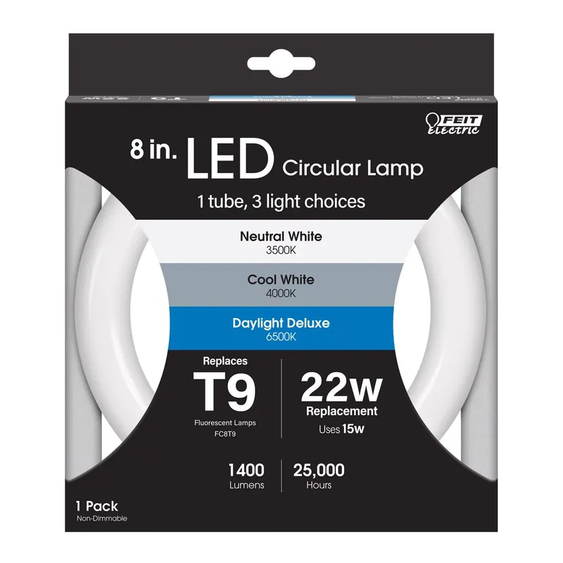 Feit T9 4-Pin LED Tube Light Color Changing 22 Watt Equivalence 1 Pk