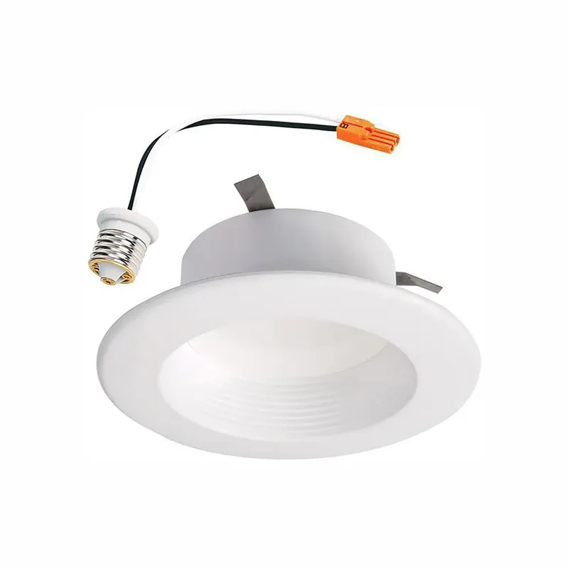 4 In. Retrofit Baffle Selectable Color Temperature Led Recessed Light Kit, 600 Lumen