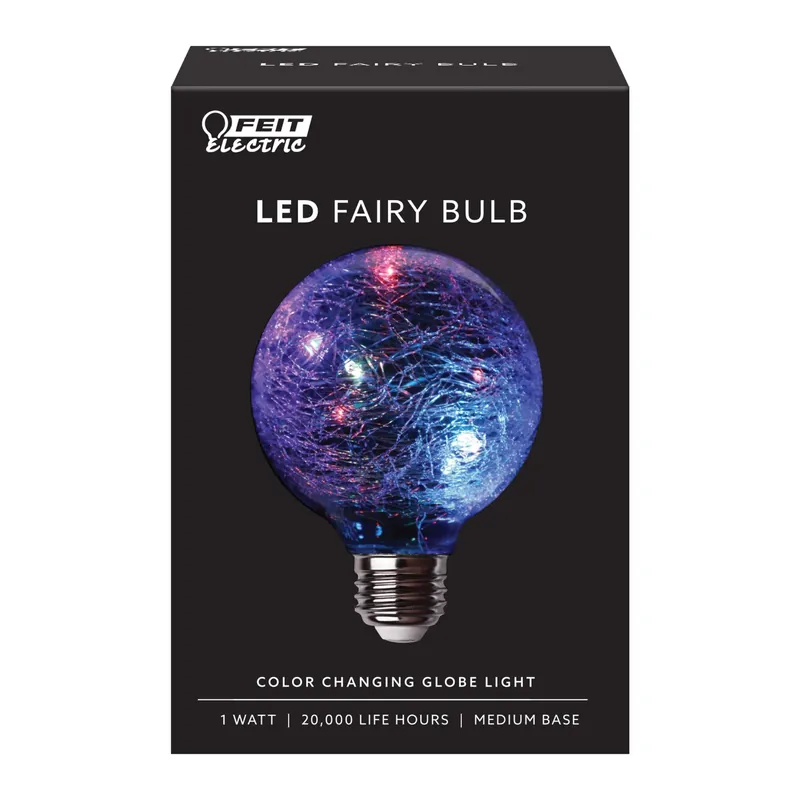 Feit G25 E26 (Medium) LED Bulb Multi-Colored 1 Watt Equivalence 1 Pk