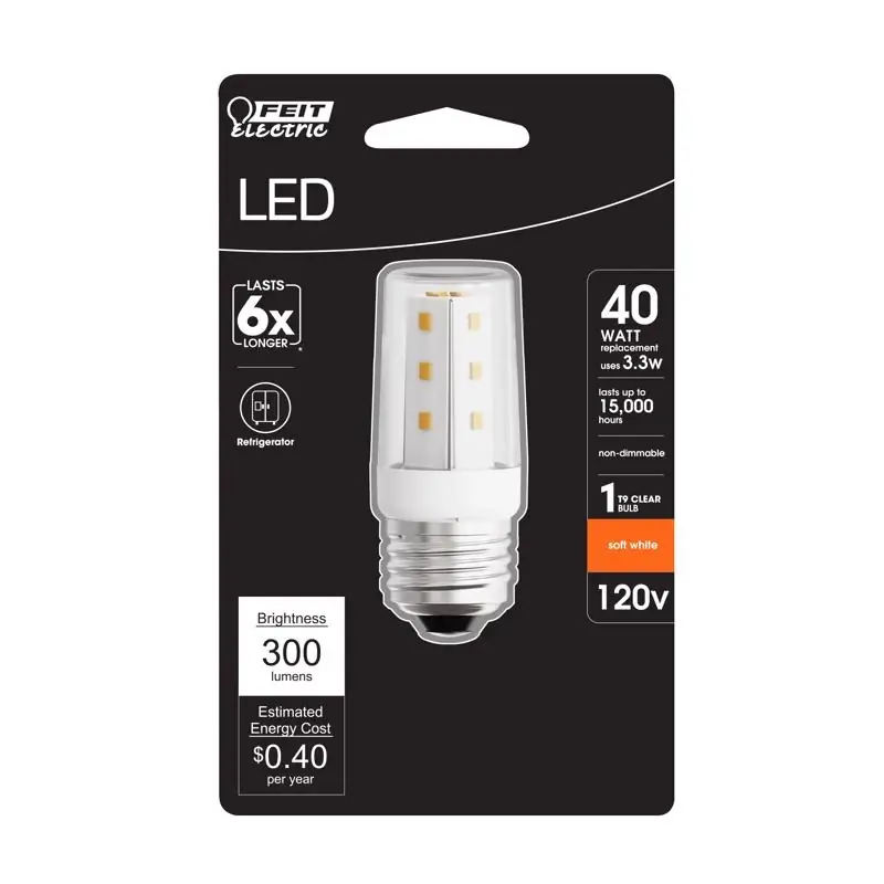 Feit T9 E26 Medium Led Bulb Soft White 40 Watt Equivalent