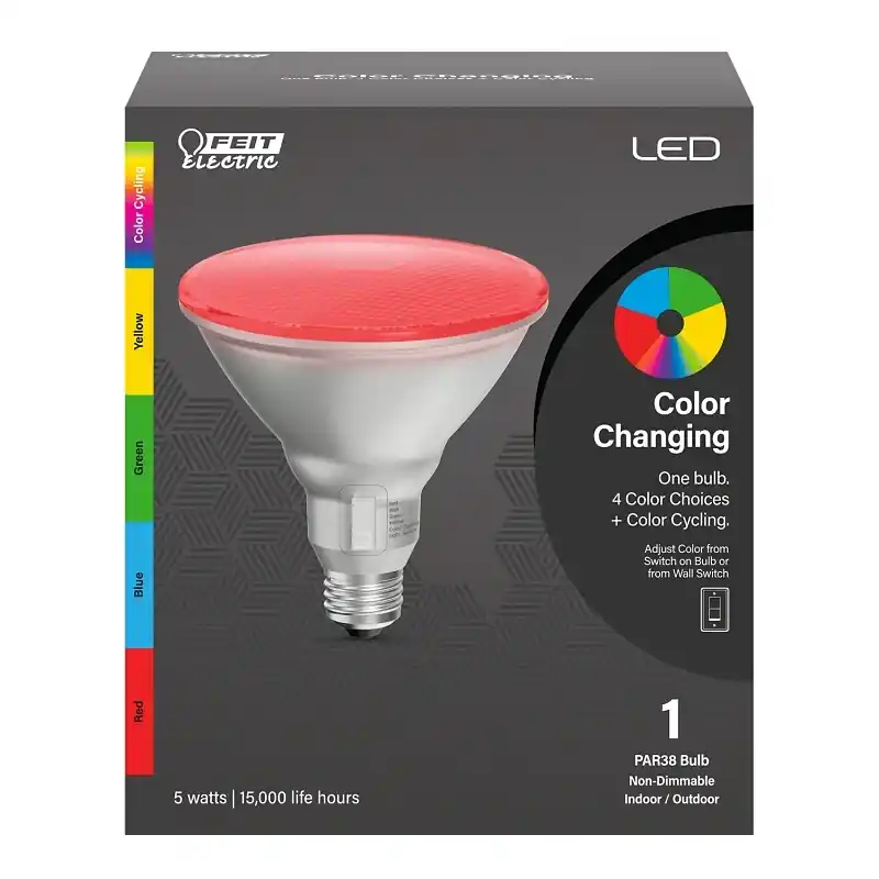 Feit PAR38 E26 (Medium) LED Floodlight Bulb Color Changing 90 Watt Equivalence 1 Pk