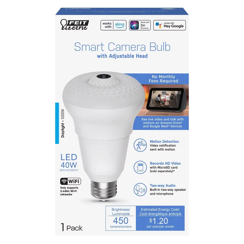Feit Smart Home A23 E26 (Medium) Smart-Enabled LED Bulb Daylight 40 Watt Equivalence 1 Pk