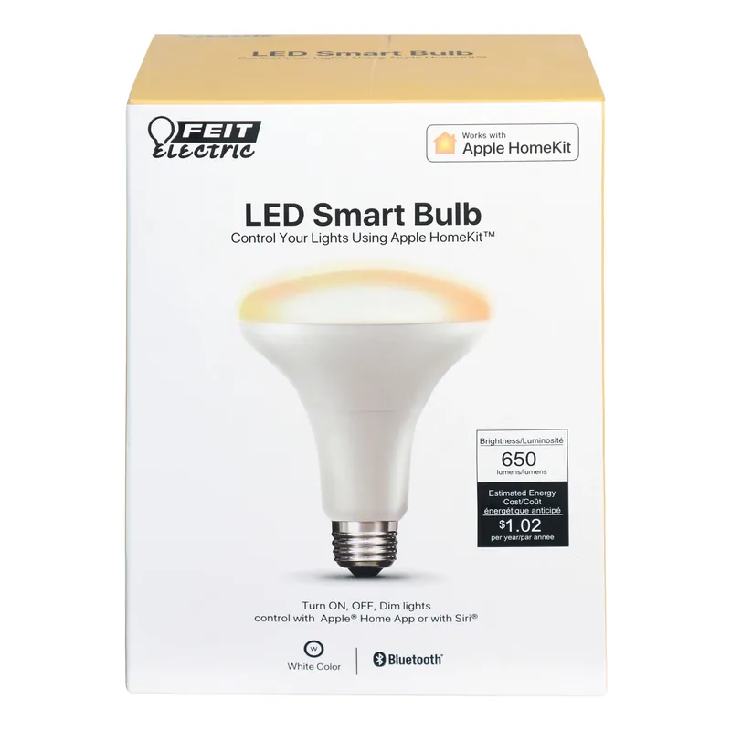 Feit Smart Home BR30 E26 (Medium) Smart-Enabled LED Bulb White 65 Watt Equivalence 1 Pk