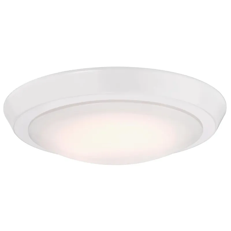 LED Light, Flush Mount, White/Frosted Lens, 1100 Lumens, 20-Watt, 11-In.