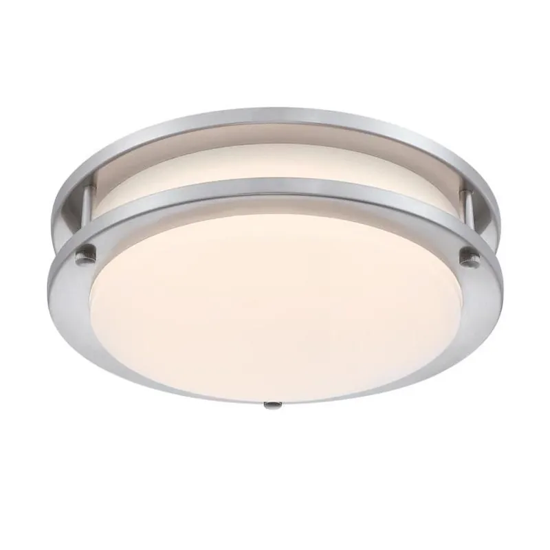 Westinghouse Lauderdale Brushed Nickel Flush‑Mount Ceiling Light – 23W LED, Dimmable, 2000 lm
