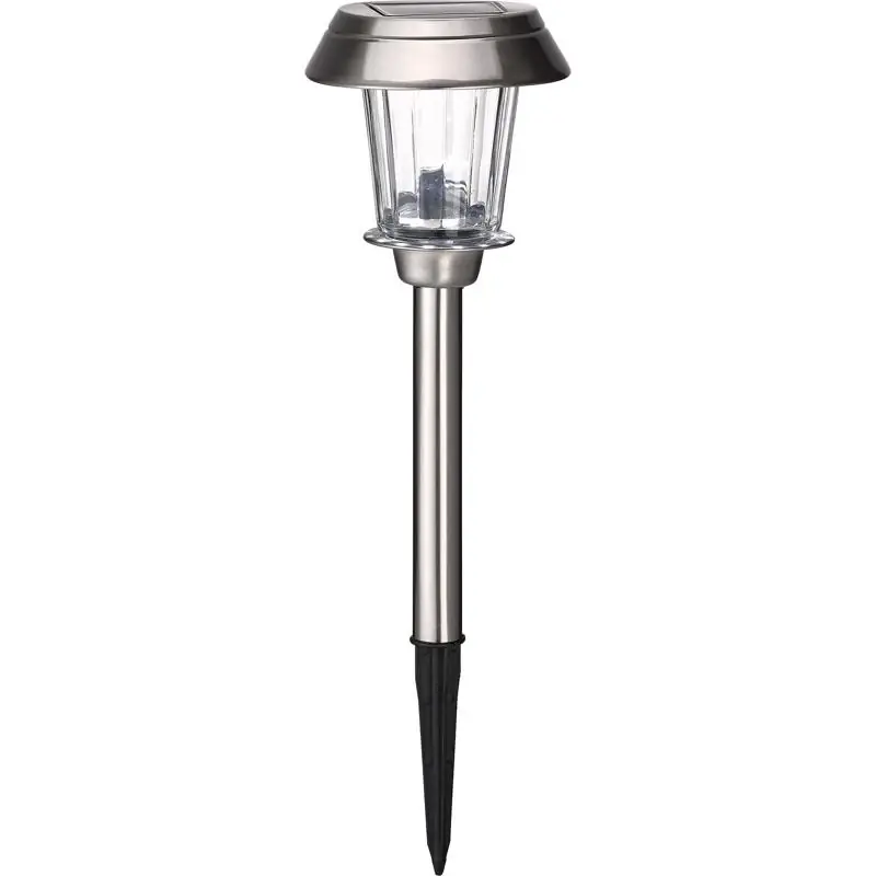 Living Accents Brushed Nickel Solar Powered 0.2 W LED Pathway Light 1 Pk