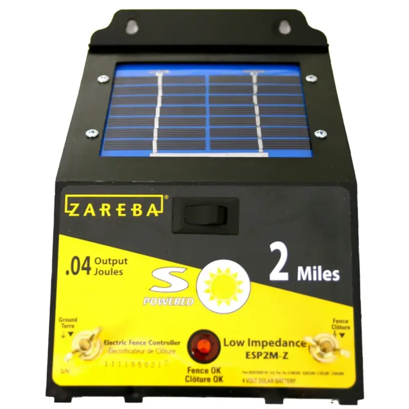 4 Volt Solar Low Impedance Fence Energizer 2 Miles Model Esp2m-z
