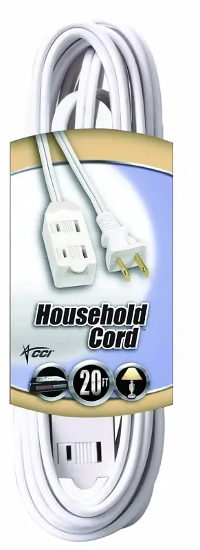 20 Ft. 16/2 Spt-2 Indoor Light-duty Extension Cord With Safety Covered Cube Power Tap