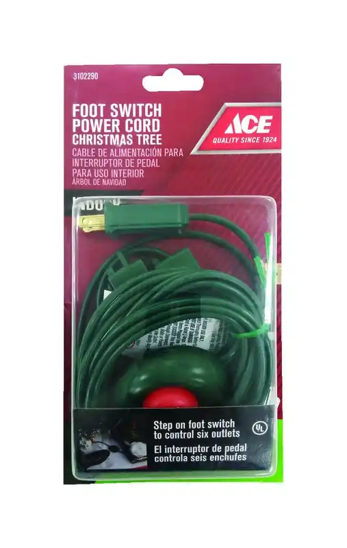 Indoor 15 Ft. Green Extension Cord With Switch, Model 0601