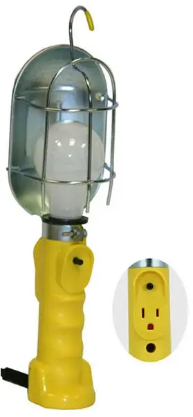 25 Foot Bayco Sl-425a Metal Shield Incandescent Utility Light With 16-gauge Cord