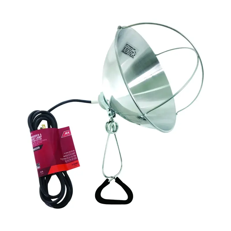 250 Watts Brooder And Heat Lamp With Porcelain Socket And Steel Guard