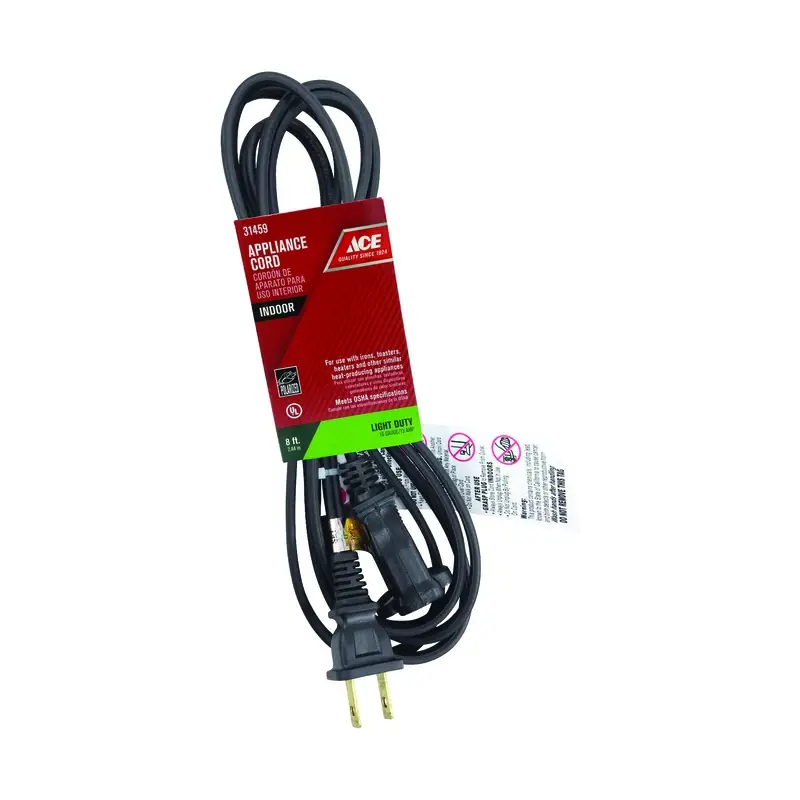 16/2 Hpn 125 Volt 8 Feet Long Appliance Cord For Heat Producing Appliances