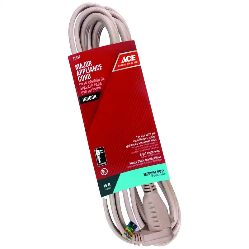 14/3 Spt-3 125 Volt 15 Feet Long Appliance Cord For Indoor Use