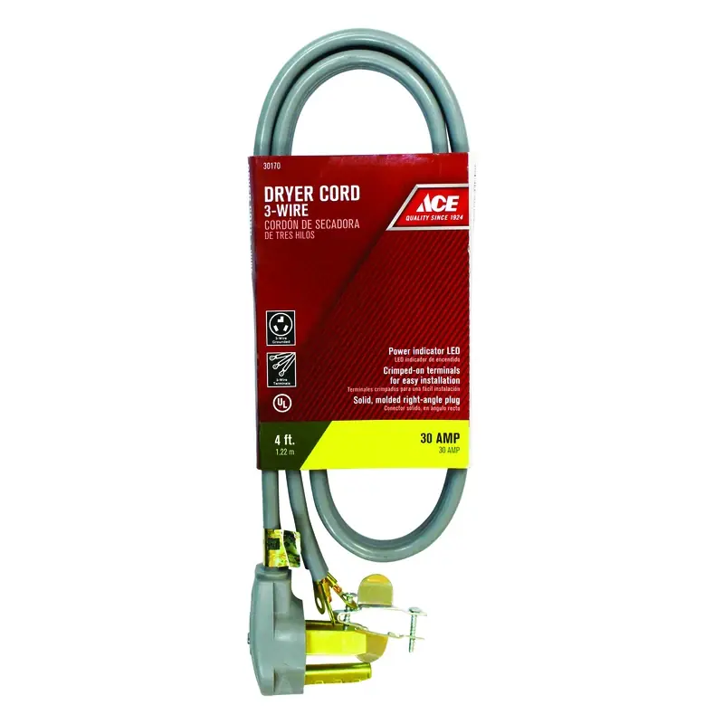 10/3 Srdt 4 Ft. L Dryer Cord 3 Wire - Heavy Duty Power Solution