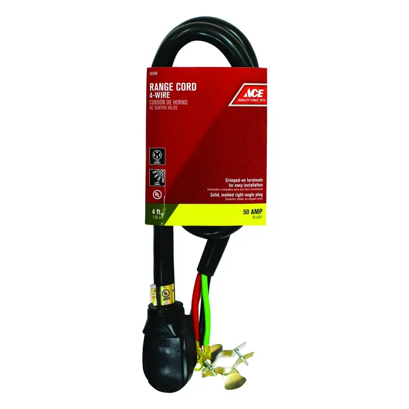6/2, 8/2 Srdt 4 Ft. L Range Cord With Premium Pvc Insulation