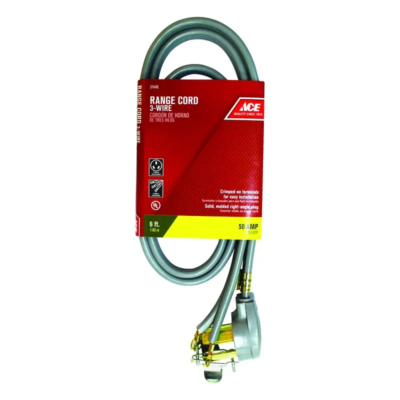 6/2, 8/1 Srdt 6 Ft. L Range Cord 3 Wire For Electrical Needs