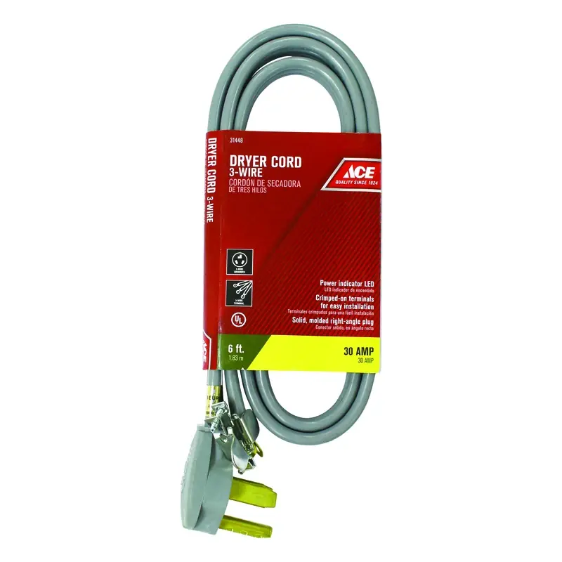 10/3 Srdt 6 Feet Long Dryer Cord With 3 Wires For Reliable Power Connection