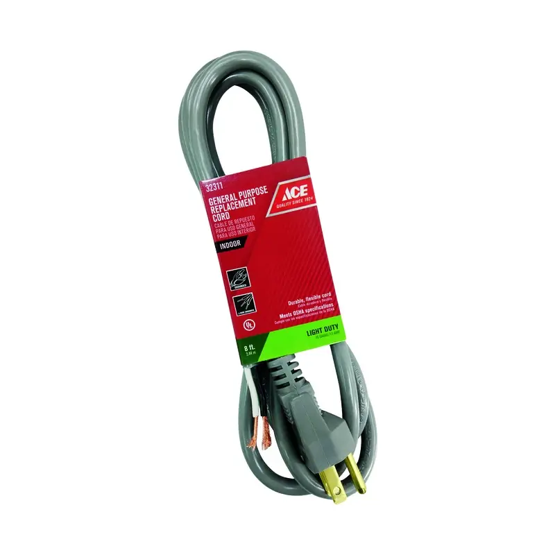 16/3 Sjtw 125 Volt 8 Feet Long Appliance Cord For Versatile Use
