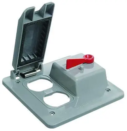 E9g2dsn-car 2-gang Weatherproof Pvc Toggle Duplex Cover