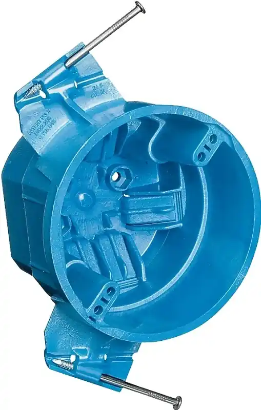 Superblue 50 Lb. Rating Nail On Thermoplastic Molded Ceiling Electrical Box