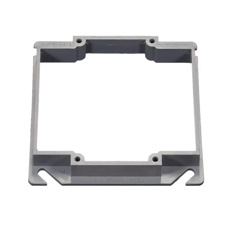 Ez Box 2 Gang Pvc Box Extension For New And Old Work - Gray