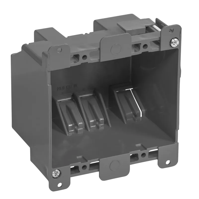 100759 25 Cu. In. 2 Gang Square Old Work Box, Gray