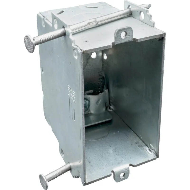 1-gang Steel Welded Electrical Wall Box, Ul Listed, 14 Cu. In.