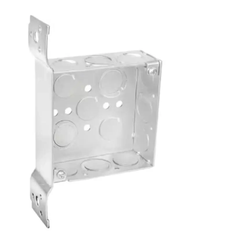 21 Cubic Inch Square Galvanized Steel Weatherproof Box For New And Old Work