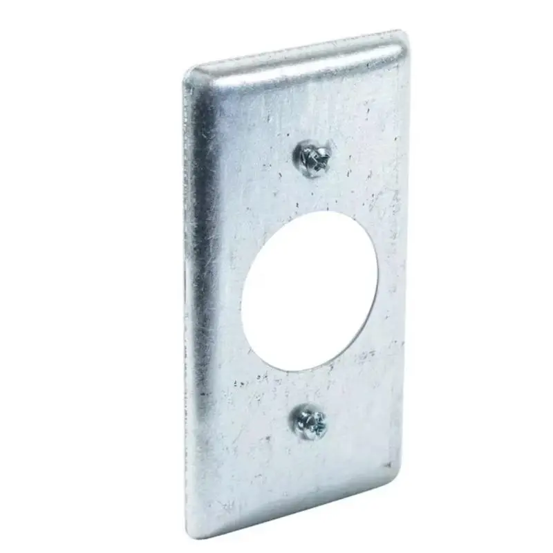 Single Receptacle Handy Box Cover 4 In. X 2-1/8 In. Steel