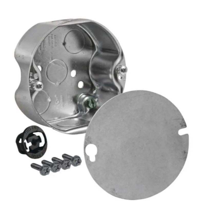 Southwire 54151-CFNB Galvanized Steel Ceiling Fan Junction Box – 4" Wide, 5 Knockouts, Heavy‑Duty Support