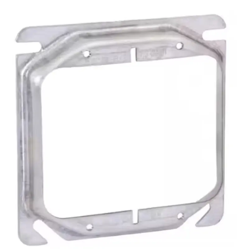 2-device Combination Square Raised Cover 4 In. X 4 In. Steel