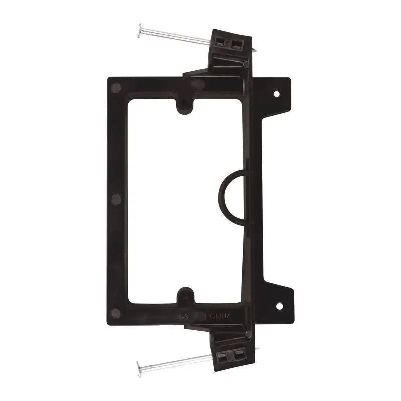 New Work Rectangle Pvc 1 Gang Low Voltage Mounting Bracket - Black