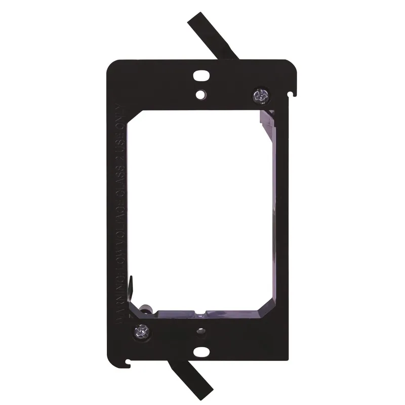 Old Work Rectangle Pvc 1 Gang Low Voltage Mounting Bracket - Black