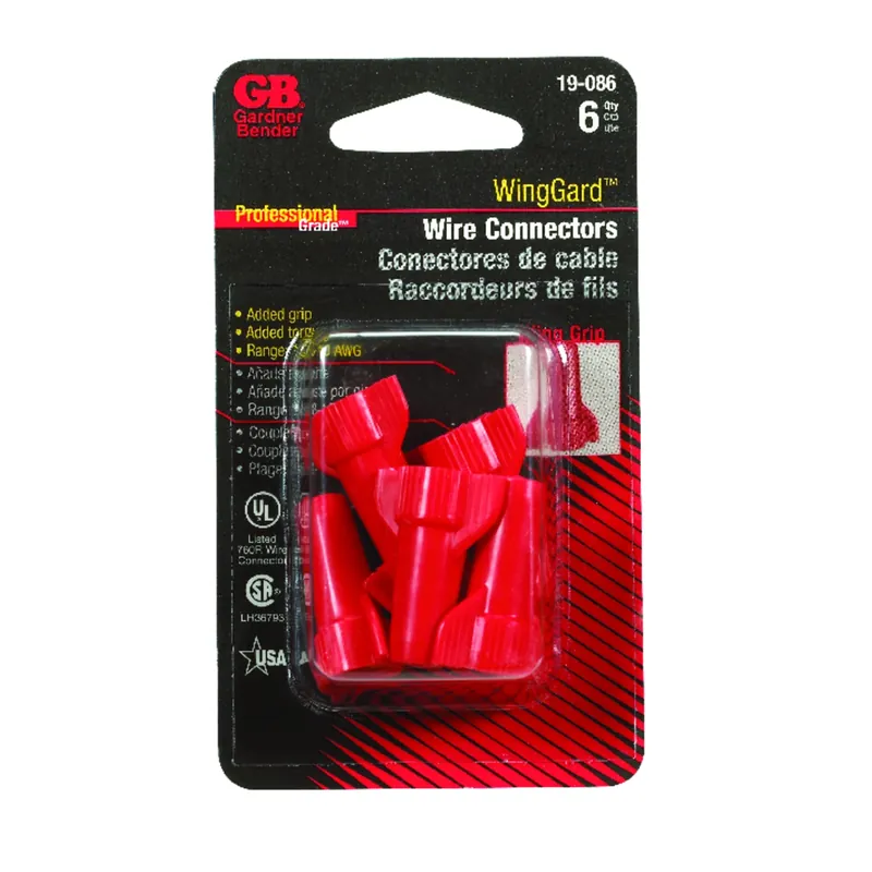 Gardner Bender WingGard 22-6 Ga. Copper Wire Wire Connector Red 6 Pk