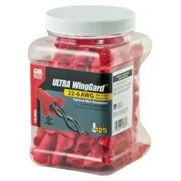 16-086N Large Winggard Twist-On Electrical Wire Connector - 125 Pack, Red