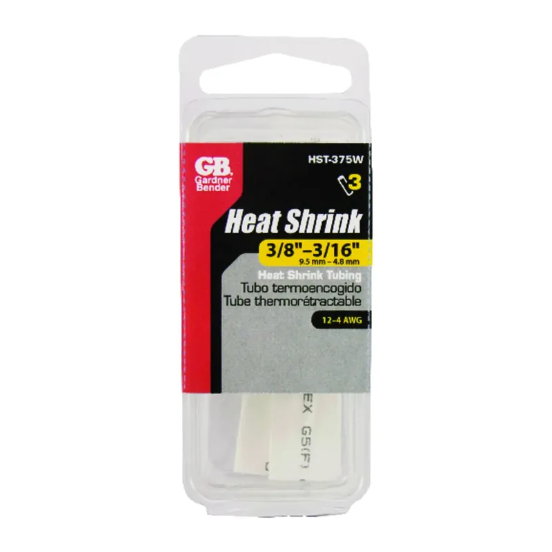 Gardner Bender 3/8 In. D Heat Shrink Tubing White 3 Pk