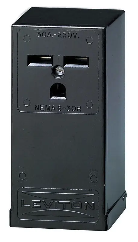 Leviton 30 Amps 250 Volt Black Outlet 6-30R 1 Pk