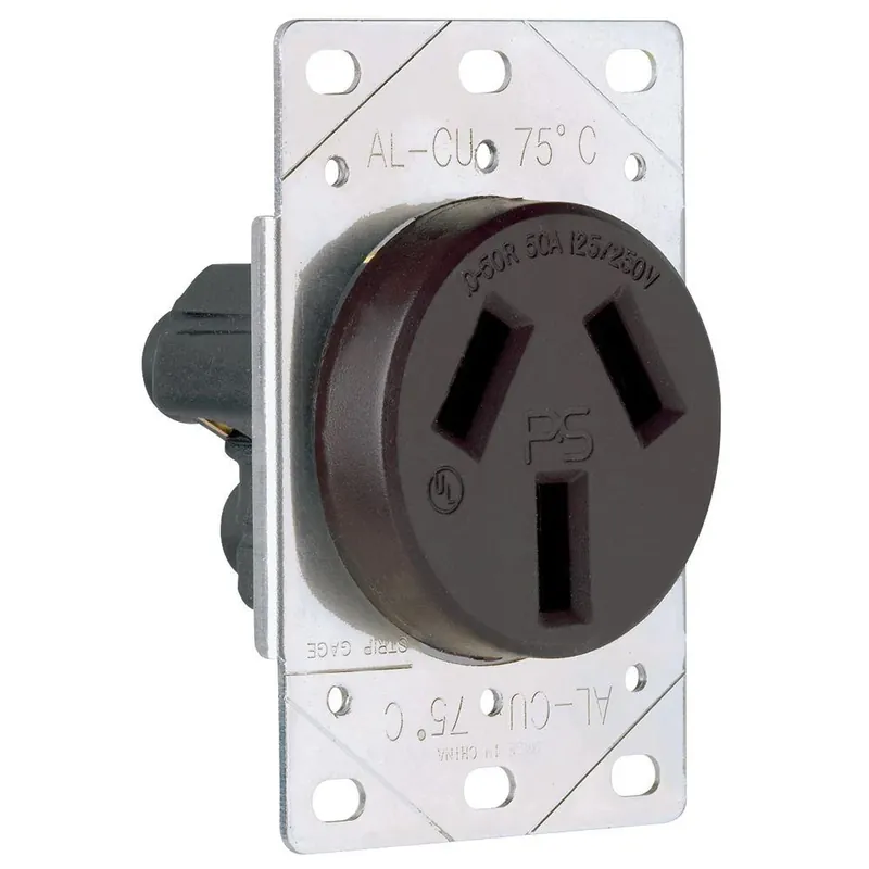 Pass & Seymour Flush Outlet 50A 125/250V 3W
