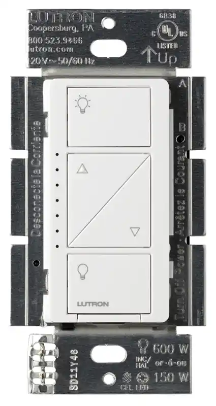 Lutron Caseta White 150 W Touch Smart-Enabled Dimmer Switch 1 Pk