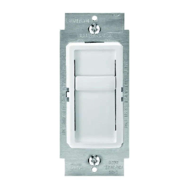 Leviton Decora SureSlide White 600 W Slide Dimmer Switch 1 Pk
