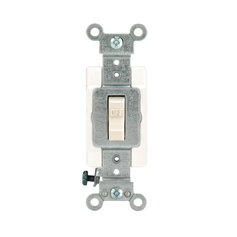 Leviton 20 Amps Single Pole Toggle Ac Quiet Switch Light Almond