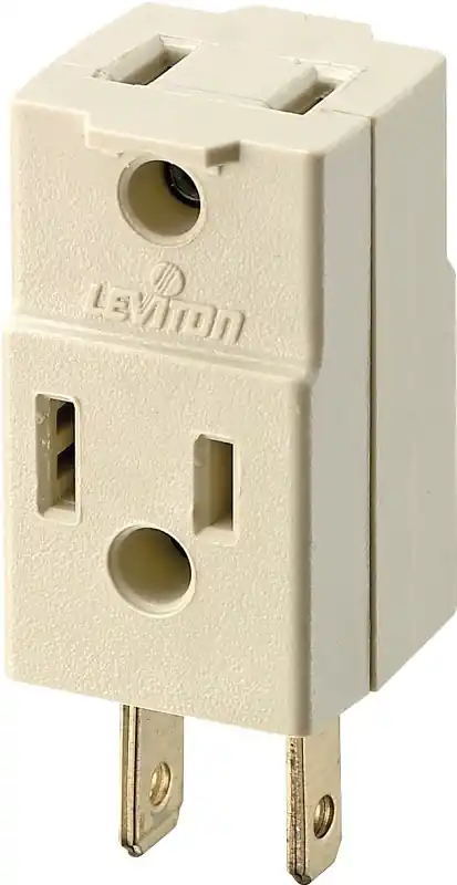 Leviton Ivory 15A 3-Outlet Cube Tap