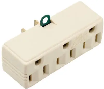 Pass & Seymour Triple Adapter 15A Ivory