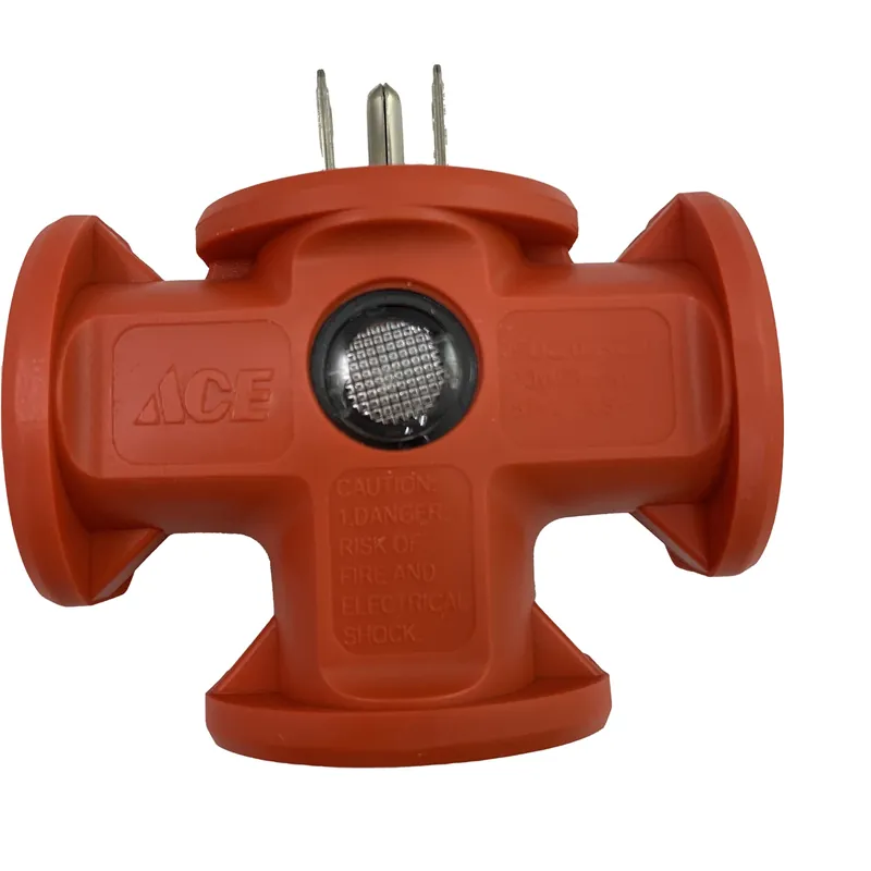 Ace Grounded 3 Outlets Triple Outlet Adapter 1 Pk