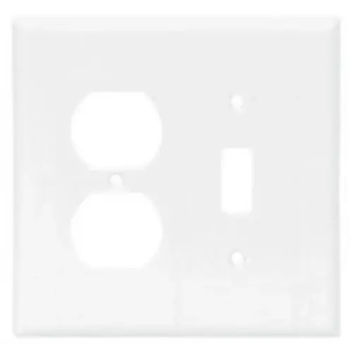 2038w-box Mid-size Toggle And Duplex Receptacle Wall Plate