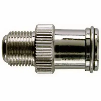 75 Ohm Connection Adapter - F Jack To Quick Connect F Plug - Gold Plated