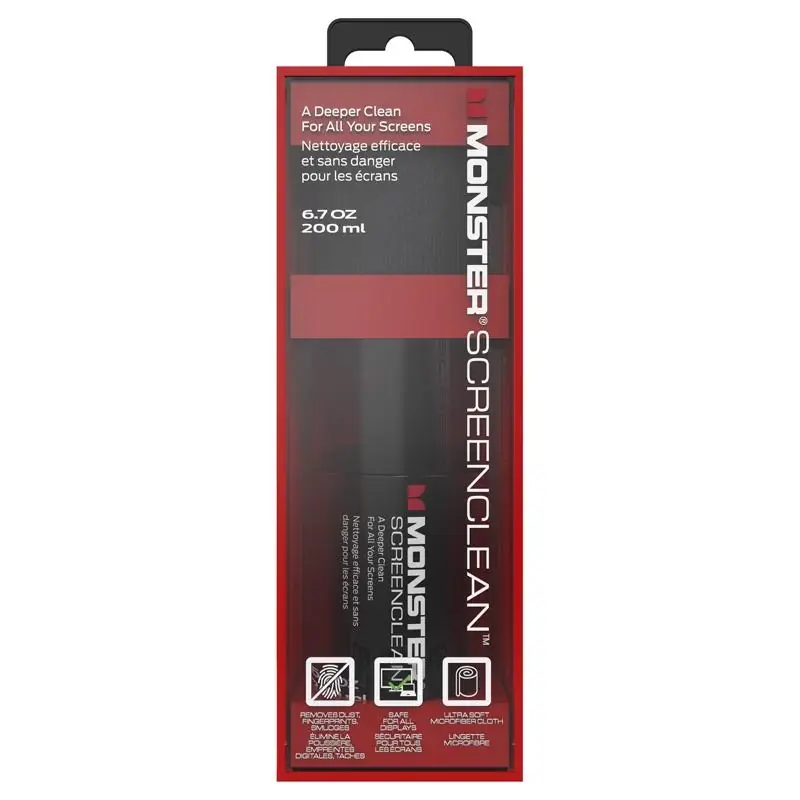 Monster Screen Cleaner Spray 6.7 Oz Universal Compatibility