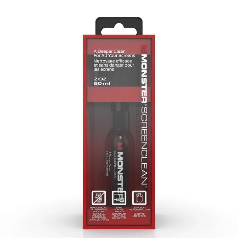 Monster Universal Screen Cleaner – 1 Pack Clear Wipe