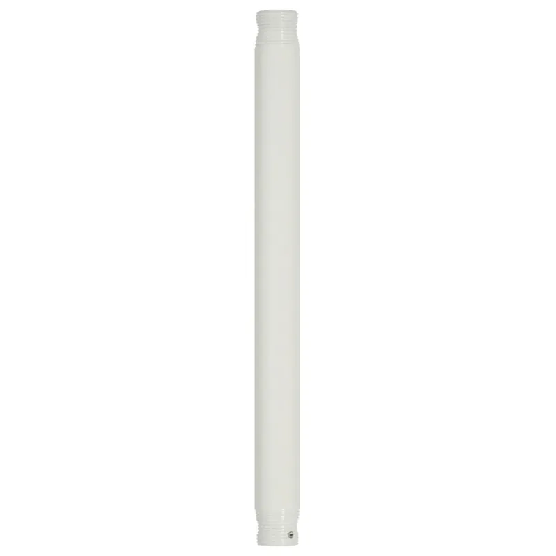 White 1/2 Inch Diameter X 24 Inch Length Ceiling Fan Downrod
