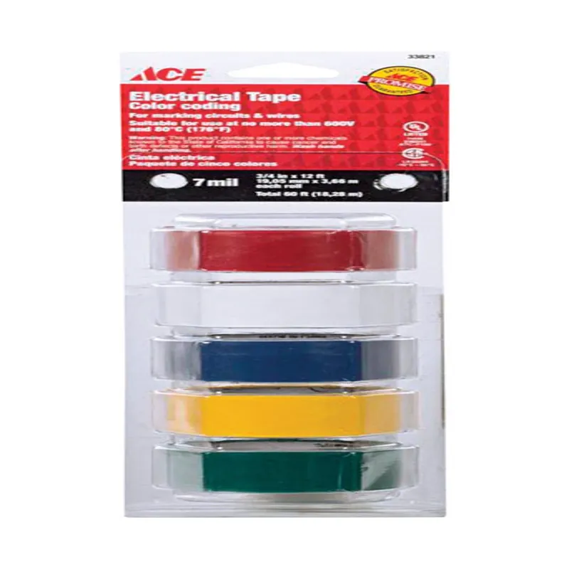 3/4 In. W X 12 Ft. L Assorted Vinyl Electrical Tape For Electrical Projects